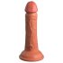 King Cock Elite - dildo z vakumskim podstavkom - realističen - 15 cm - temen