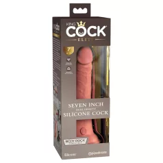  King Cock Elite - realistični dildo z oprijemom - 18 cm - naravna barva