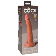   King Cock Elite 7- pripenjalni, realistični dildo (18 cm) - temno naraven