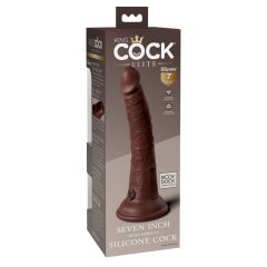   King Cock Elite 7- pripenjalni, realistični dildo (18 cm) - rjav