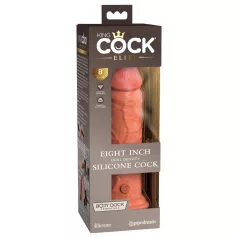 King Cock Elite 8 - dildo s priseskom - 20 cm - temno natur