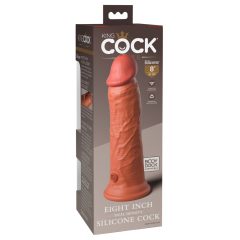   King Cock Elite 8 - pripenjalni, realistični dildo (20 cm) - temno naraven
