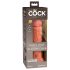King Cock Elite 8 - prisesalni dildo (20cm) - temna naravna