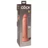 King Cock Elite - realistični dildo s priseskom - 23 cm - naravna barva