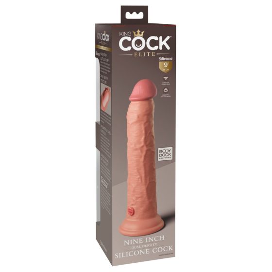 King Cock Elite 9 - pripenjalni, realistični dildo (23 cm) - naravni