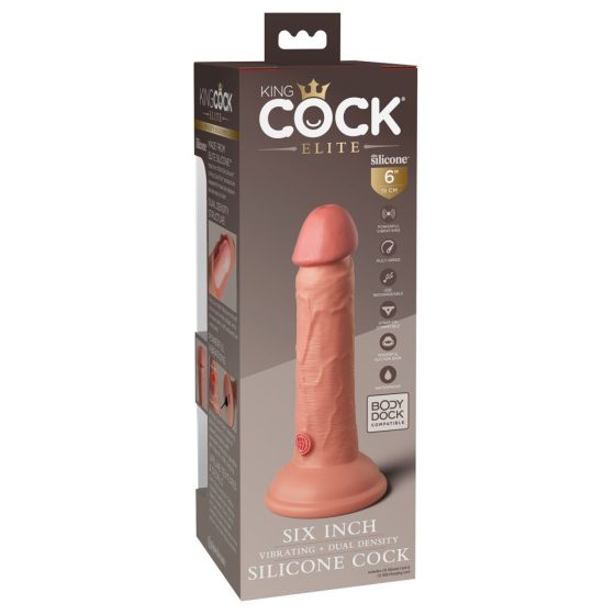 King Cock Elite 6 - pripenjalni, realistični dildo (15 cm) - naravni