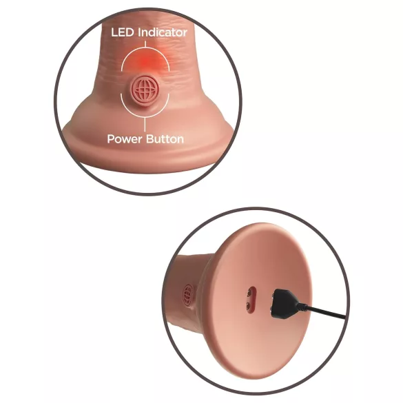 King Cock Elite 6 - vibrator s priseskom (15 cm) - naraven