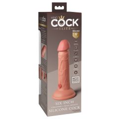   King Cock Elite 6 - pripenjalni, realistični dildo (15 cm) - temno naraven