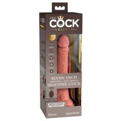   King Cock Elite 7 - radijsko krmiljen vibrator (18 cm) - naravni