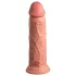 King Cock Elite 8 - dildo z vibracijo in priseskom - 20 cm - naravna barva