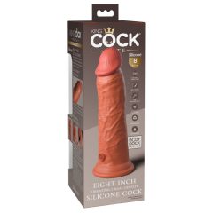   King Cock Elite 8 - pripenjalni, realistični dildo (20 cm) - temno naraven