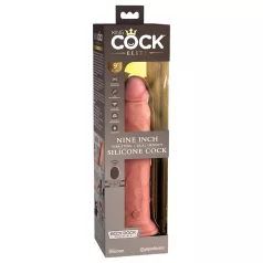   King Cock Elite 9 - vibrir z vakuumsko prisesalko - 23 cm - naravna barva