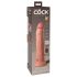 King Cock Elite 9 - vibrator z vakumskim nastavkom 23cm - naraven