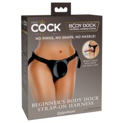   King Cock Elite Body Dock za začetnike - pritrdljivo dno (črno)