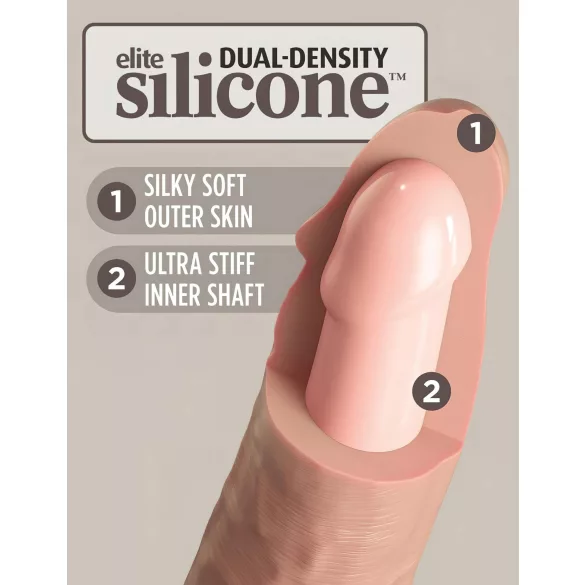 King Cock Elite Beginner's - pas z nastavkom - realistični penis - natur