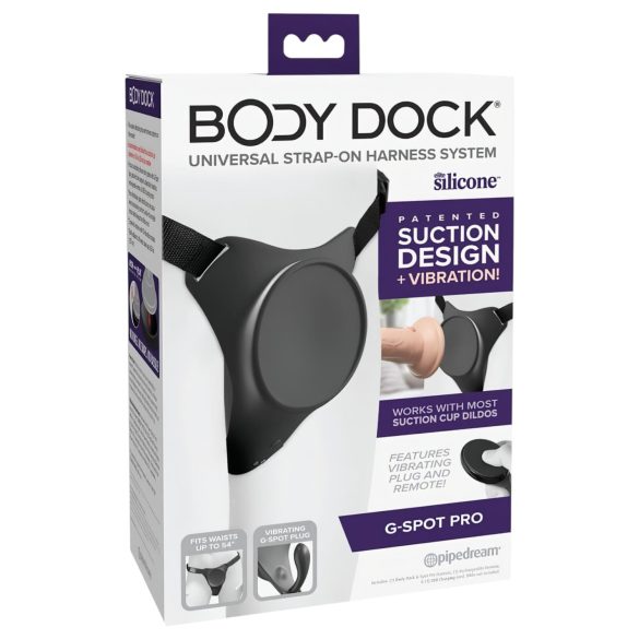 Body Dock - G-točka strap-on dildo - izjemno prožen silikon - 7 nastavkov
