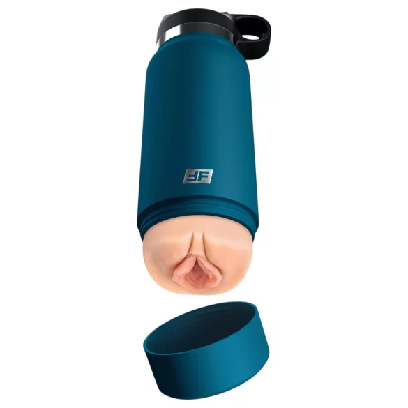 PDX - Fuck Flask Private Pleaser - umetna vagina v steklenici (modro‑naravna)