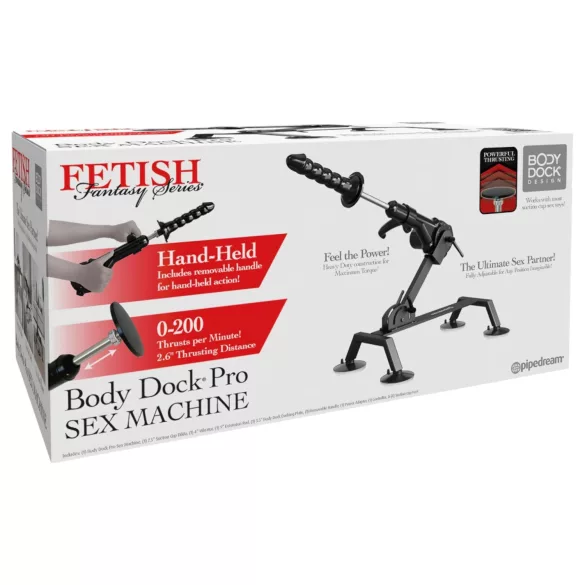 Fetish Body Dock Pro - seks stroj - črna