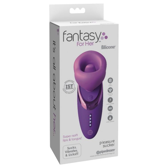 Fantasy For Her - vibrator za lizanje in sesanje - vijoličen