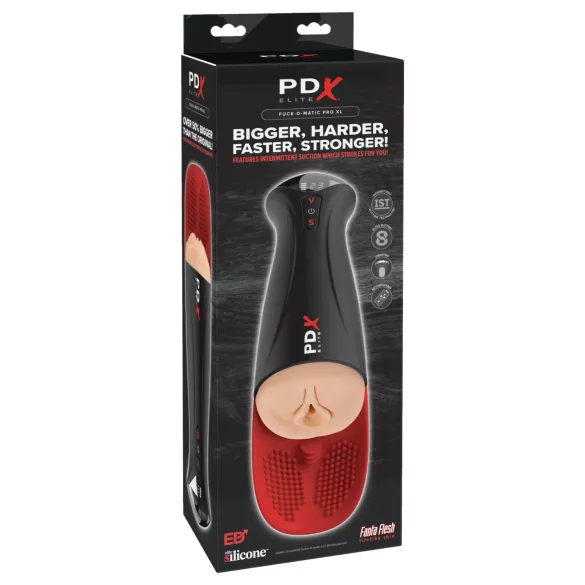 PDX Elite Fuck-O-Matic Pro XL avtomatski masturbator z vakuumom - črn