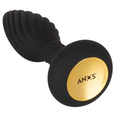   Anos - Analni vibrator z radijskim nadzorom, ki se vrti s spiralnimi kroglicami (črn)