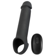   Rebel - vibrirajoča ovojnica za penis z radijskim nadzorom, ki jo je mogoče ponovno napolniti (črna)