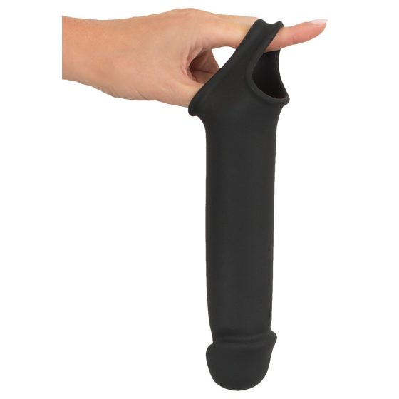 Rebel - vibrirajoča ovojnica za penis z radijskim nadzorom, ki jo je mogoče ponovno napolniti (črna)
