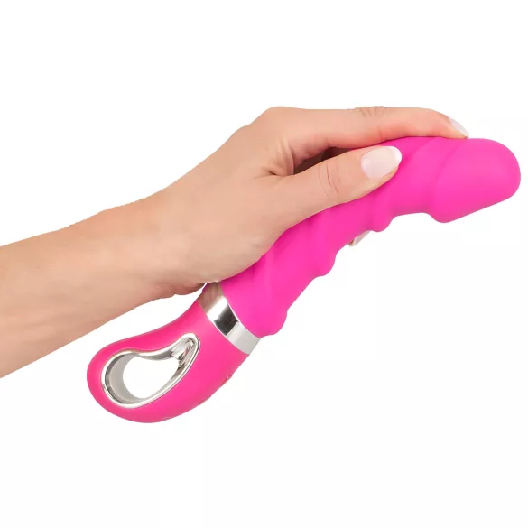 SMILE Soft - vibrator z gretjem - polnilni - roza