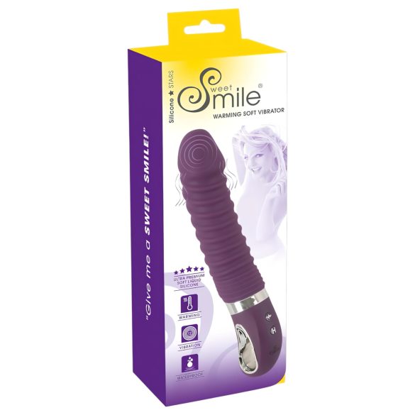 SMILE Soft - baterijski grelni vibrator (vijolični)