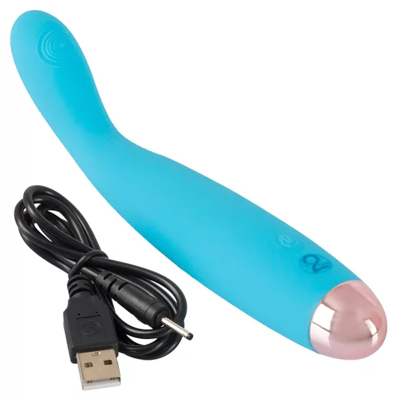 Cuties Mini - vibrator za G-točko - vodoodporen, polnjenje USB - turkizna
