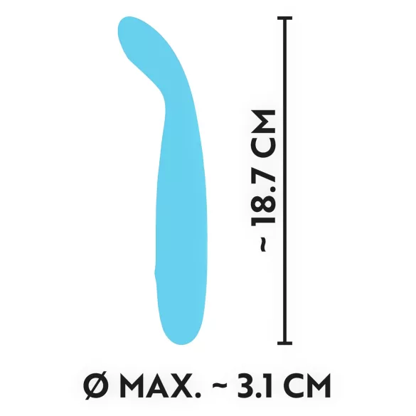 Cuties Mini - vibrator za G-točko - vodoodporen, polnjenje USB - turkizna