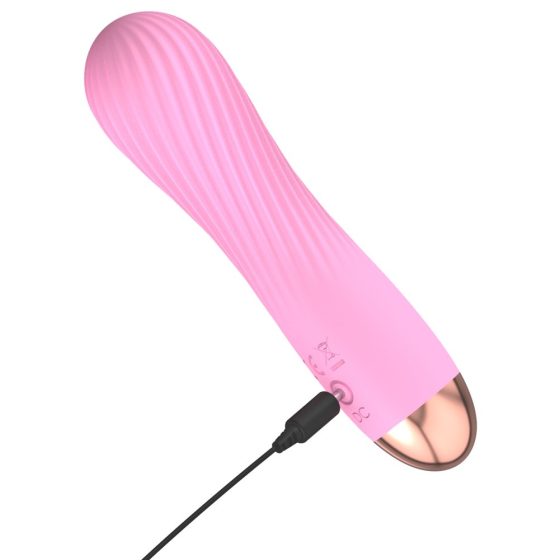 Cuties Mini - Spiralni vibrator z možnostjo polnjenja, vodoodporen (roza)