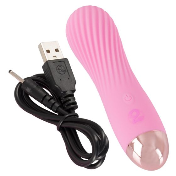 Cuties Mini - Spiralni vibrator z možnostjo polnjenja, vodoodporen (roza)