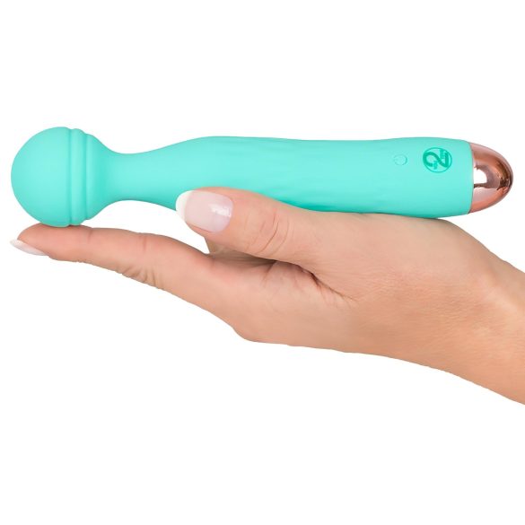 Cuties Mini Wand - polnilni, vodoodporni masažni vibrator (zelen)