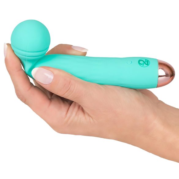 Cuties Mini Wand - polnilni, vodoodporni masažni vibrator (zelen)