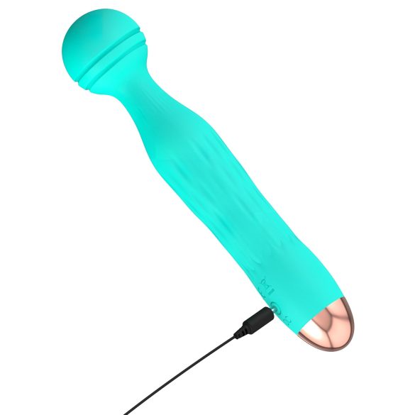 Cuties Mini Wand - polnilni, vodoodporni masažni vibrator (zelen)