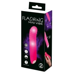   You2Toys - Flashing Mini Vibe - vibrator z možnostjo polnjenja, ki se sveti (roza)