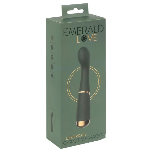 Emerald Love - vibratorski stimulator G-točke - vodoodporen, polnilen, zelen