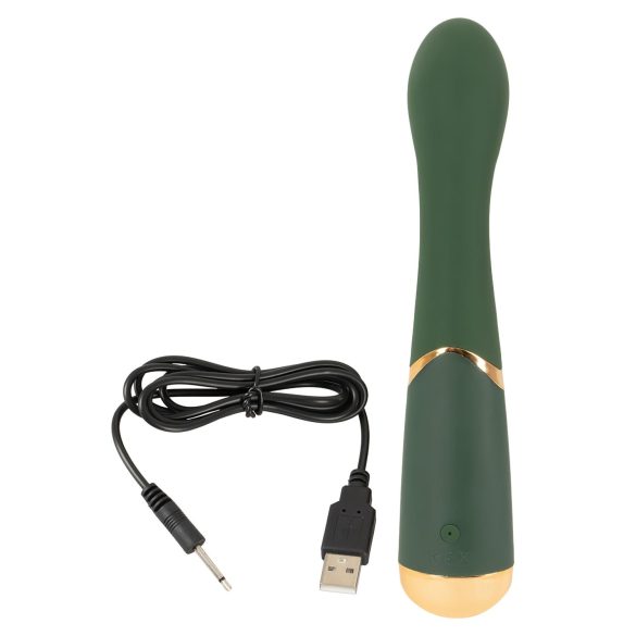 Emerald Love - vibratorski stimulator G-točke - vodoodporen, polnilen, zelen
