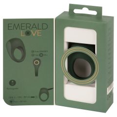   Emerald Love - vodoodporen vibracijski obroček za penis, ki ga je mogoče ponovno napolniti (zelen)