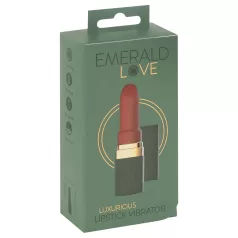   Emerald Love - akumulatorski, vodoodporni vibrator v obliki šminke (rdeč)
