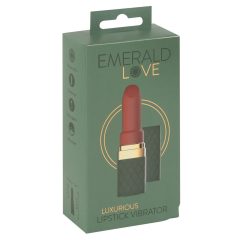  Emerald Love - vodoodporni vibrator za šminko, ki ga je mogoče ponovno napolniti (zeleno-rumena)