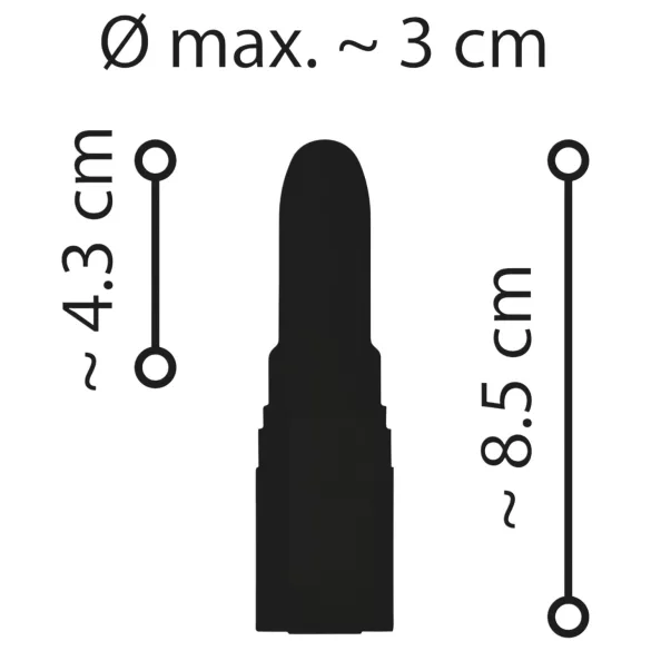 Emerald Love - akumulatorski, vodoodporni vibrator v obliki šminke (rdeč)
