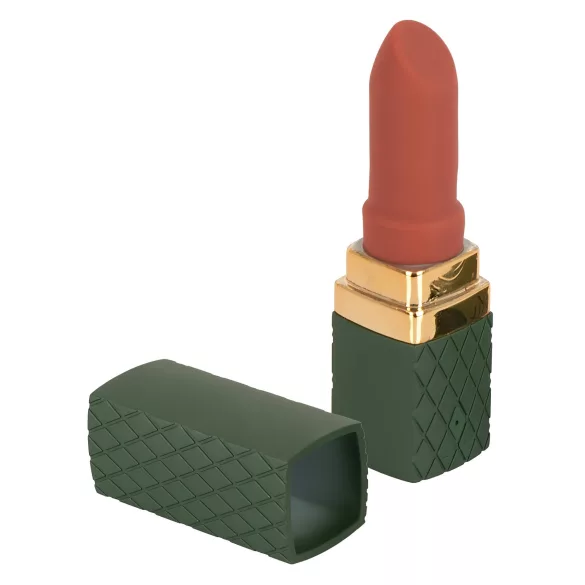 Emerald Love - akumulatorski, vodoodporni vibrator v obliki šminke (rdeč)