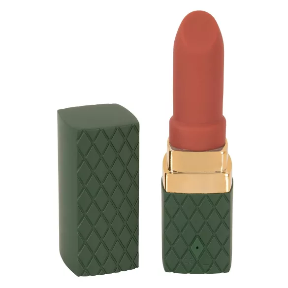 Emerald Love - akumulatorski, vodoodporni vibrator v obliki šminke (rdeč)