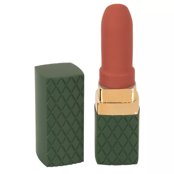 Emerald Love - akumulatorski, vodoodporni vibrator v obliki šminke (rdeč)
