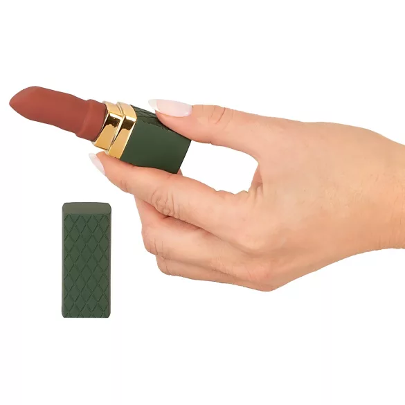 Emerald Love - akumulatorski, vodoodporni vibrator v obliki šminke (rdeč)
