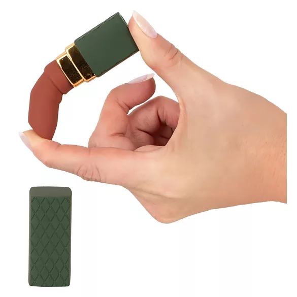Emerald Love - akumulatorski, vodoodporni vibrator v obliki šminke (rdeč)