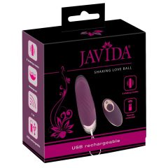   Javida Shaking Love - vibrirajoče jajce na baterije, radijsko vodeno, pulzirajoče (vijolično)