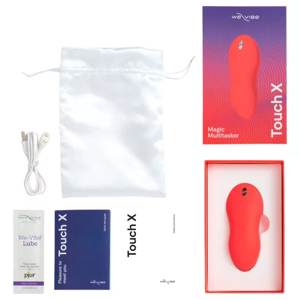 We-Vibe Touch X - polnilni vibrator za klitoris - vodoodporen - koralna